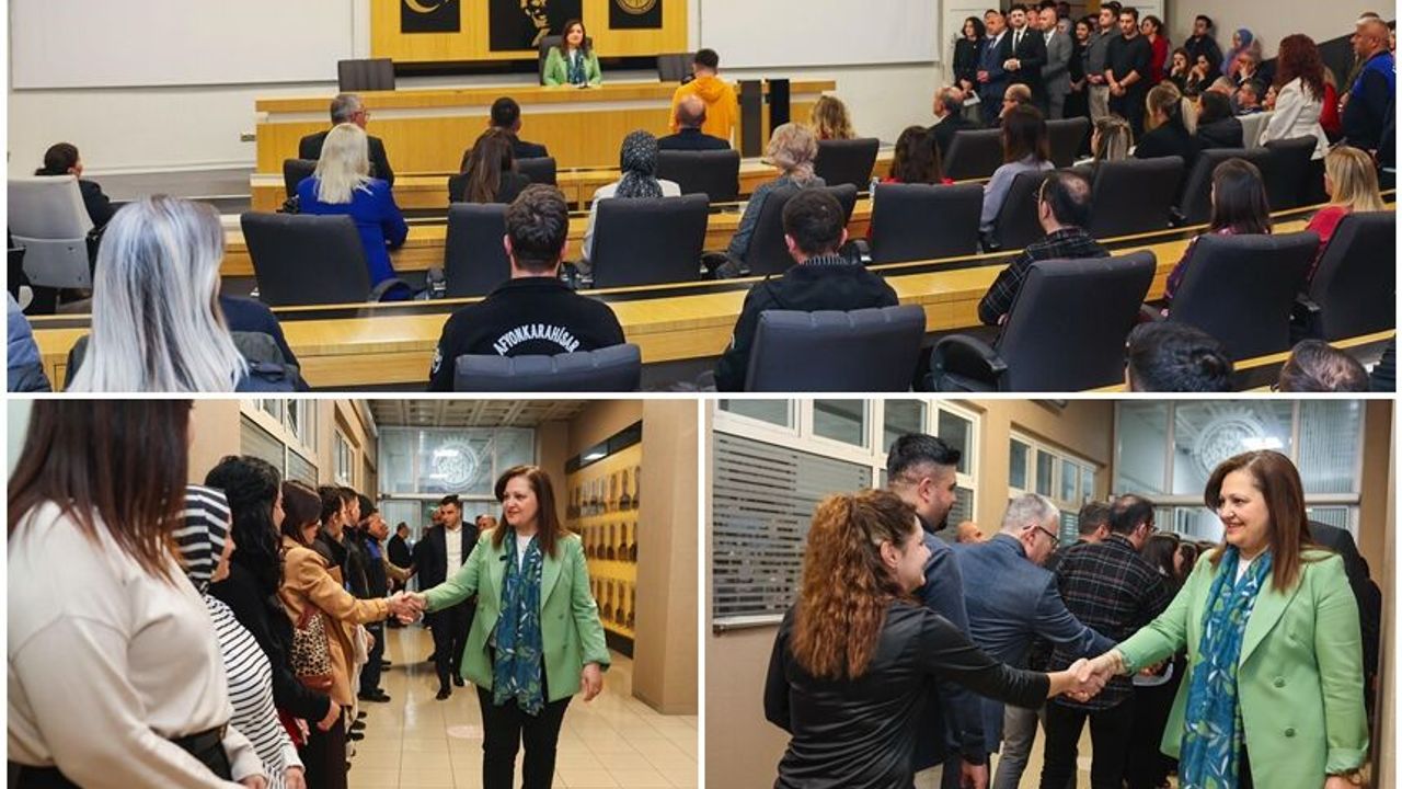 BAŞKAN BURCU KÖKSAL PERSONELİYLE BAYRAMLAŞTI