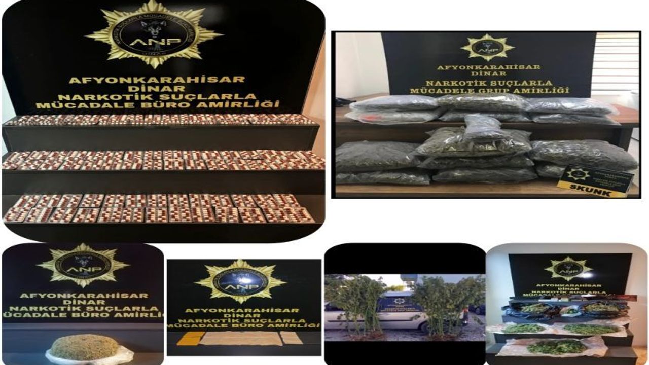 DİNAR NARKOTİK EKİPLERİ UYUŞTURUCUYU BÖLGEDE BİTİRME NOKTASINA GETİRDİ
