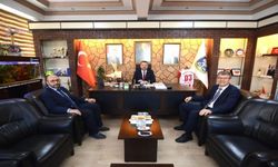 İL ÖZEL İDARESİ GENEL SEKRETERİ'NDEN BAŞKAN ÖZTAŞ'A HAYIRLI OLSUN ZİYARETİ