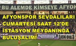 AFYONSPOR TARAFTARLARI MEYDANA İNİYOR