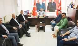 SENDİKA BAŞKANLARI MHP İL BAŞKANLIĞINDA