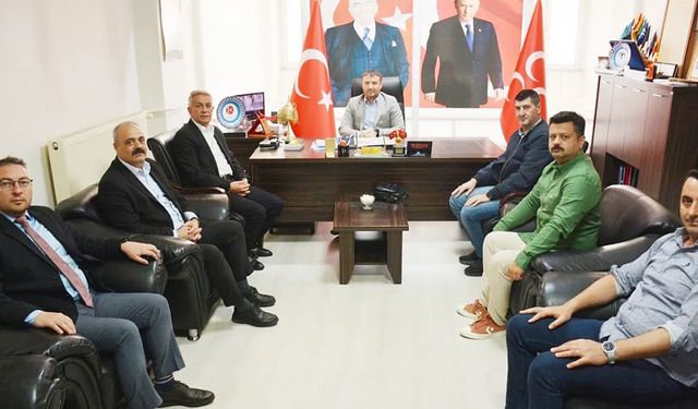 SENDİKA BAŞKANLARI MHP İL BAŞKANLIĞINDA